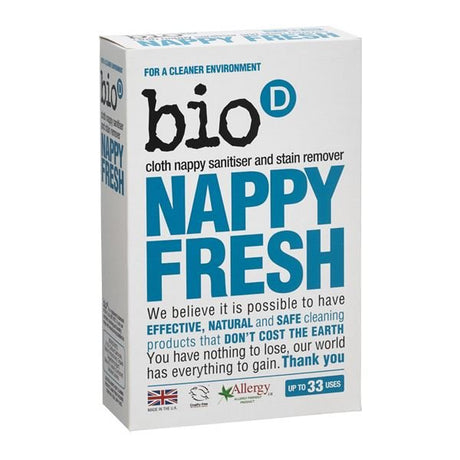 BIO-D - Nappy Fresh - 500g - Desinfeksjon for klesvask - Suztain.no 