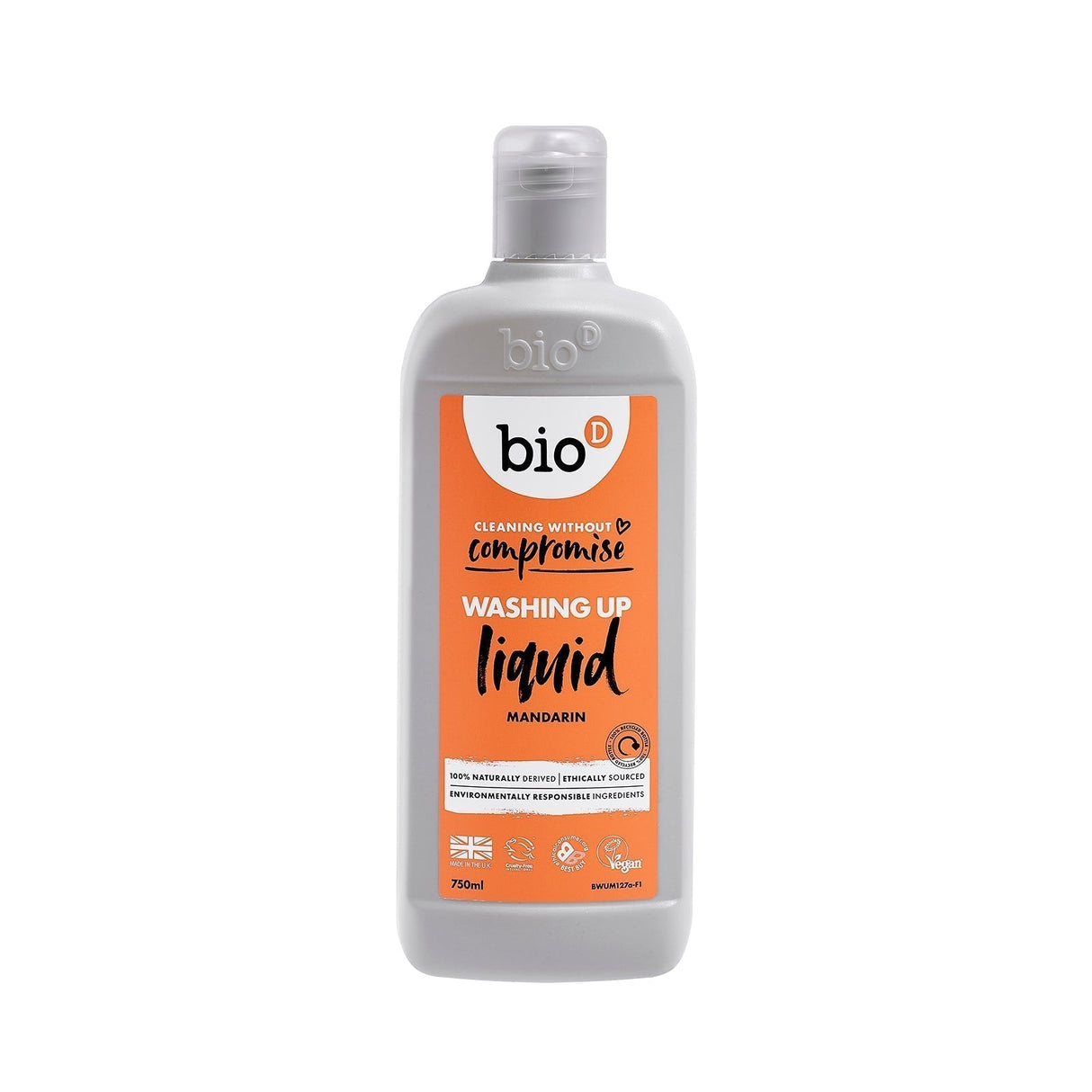 BIO-D - Flytende oppvaskmiddel - Mandarin - 750ml - Suztain.no 