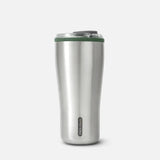 Black+Blum Termokopp Tumbler Ocean i rustfritt stål, sett forfra med grønn kant på lokket