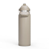 CamelBak Thrive Flip Straw Drikkeflaske 1,2L Stone i rustfritt stål, sett forfra med bærehåndtaket nede