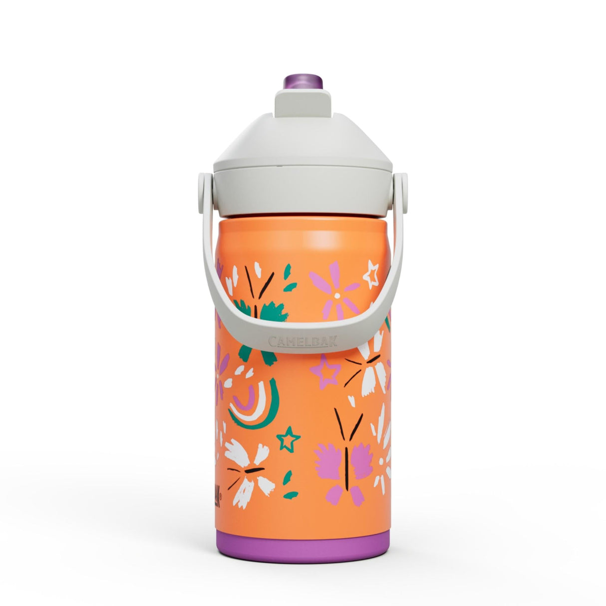 CamelBak Thrive Flip Straw Kids Drikkeflaske 0,35L Butterfly Rainbow i rustfritt stål, med bærestropp