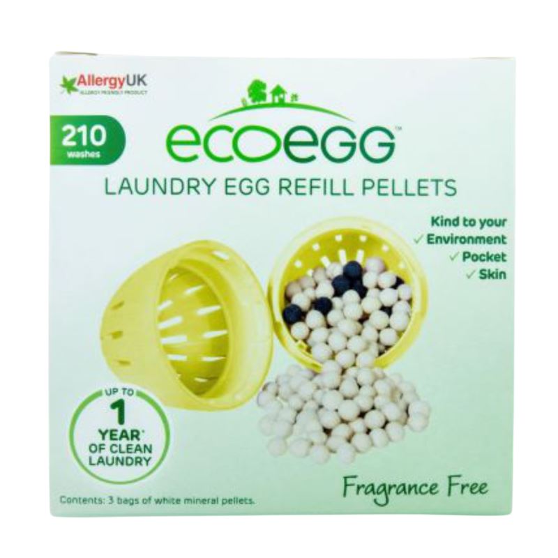 Ecoegg Vaskemidler og tilbehør, Refill 210 vask Uparfymert i pappemballasje, vist i emballasje