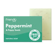 Friendly Såpestykke - Peppermynte & Valmue - 95 gram - Suztain.no 