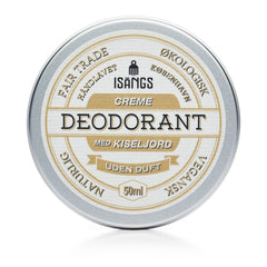 Isangs Creme Deodorant med Kiseljord  -  Uten Duft Suztain.no
