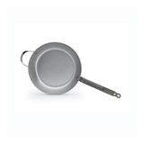 de Buyer Mineral B stekepanne Ø32 cm sett ovenfra, rund stekeflate i ubelagt karbonstål med naturlig non-stick etter innbrenning.