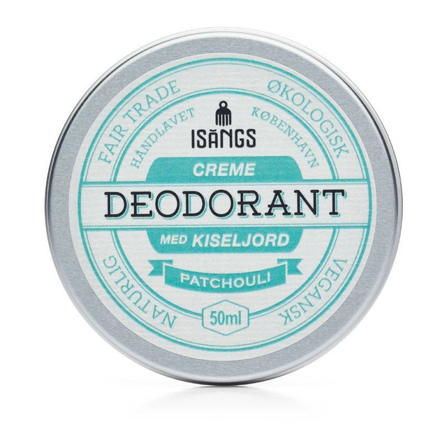 Isangs Creme Deodorant med Kiseljord  - Patchouli - Suztain.no  Suztain.no