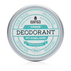 Isangs Creme Deodorant med Kiseljord  - Patchouli Suztain.no