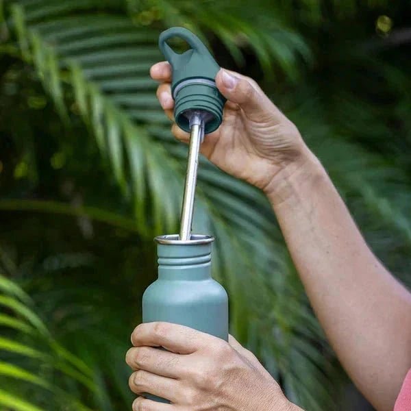 Klean Kanteen Drikkedunk Børn 355ml Sports Cap Med Sugerør - Leopard Print
