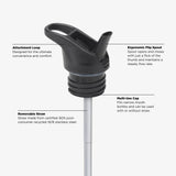 Flip Seal sportskork med stålsugerør til Klean Kanteen Classic 532 ml