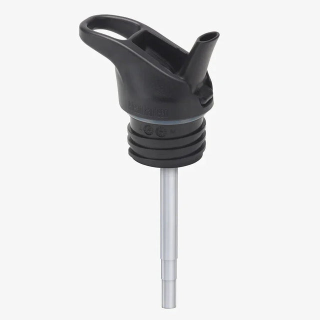 Klean Kanteen Classic Flip Seal Sport Cap med sugerør, svart i polypropylen og silikon, sett forfra Suztain.no