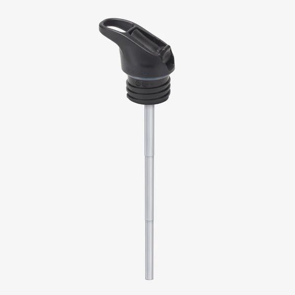 Klean Kanteen Classic Flip Seal Sport Cap med sugerør, svart i polypropylen og silikon, sett fra skrått ovenfra