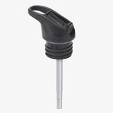 Klean Kanteen Classic Flip Seal Sport Cap med sugerør, svart i polypropylen og silikon, sett fra siden