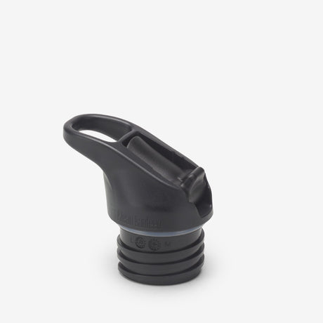 Klean Kanteen Classic Flip Seal Sport Cap uten sugerør i svart, sett fra siden