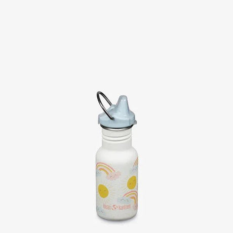 Klean Kanteen Drikkeflaske Barn 355ml Classic w/ Sippy Cap Rainbows i rustfritt stål, sett fra siden