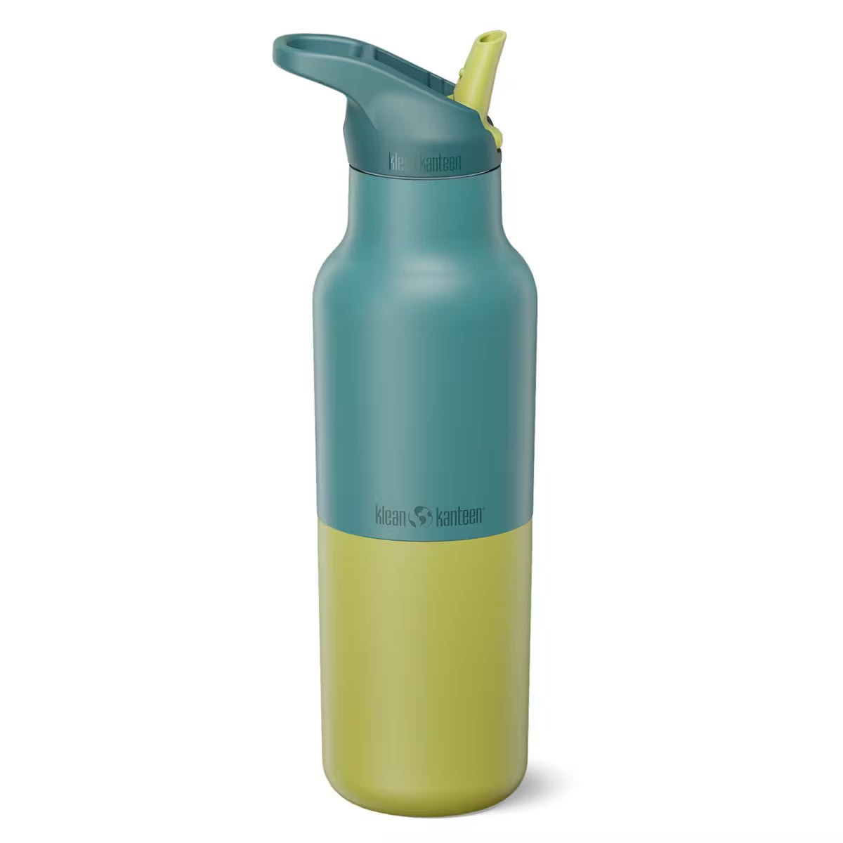 Klean Kanteen drikkeflaske 473 ml i blågrønn og gul Brittany Kaleidoscope-design