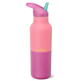 Klean Kanteen isolert drikkeflaske 473 ml i Pink Lemonade Kaleidoscope farger, med tut og logo i midten