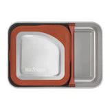 Klean Kanteen matboks 1005 ml Autumn Glaze i rustfritt stål og silikon, sett ovenfra med skillevegg
