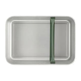 Klean Kanteen matboks 1626 ml Sea Spray i rustfritt stål og silikon, sett ovenfra med skilleveggen i bruk