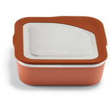 Klean Kanteen matboks 680 ml Autumn Glaze i rustfritt stål og silikon, sett fra siden med lokket på