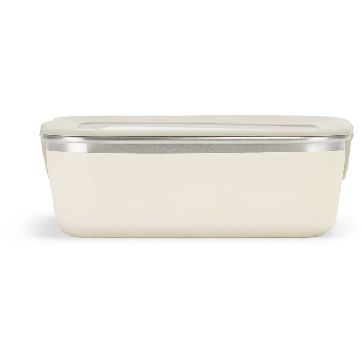 Klean Kanteen matboks 680 ml Tofu i rustfritt stål og silikon, sett fra siden med lokket på