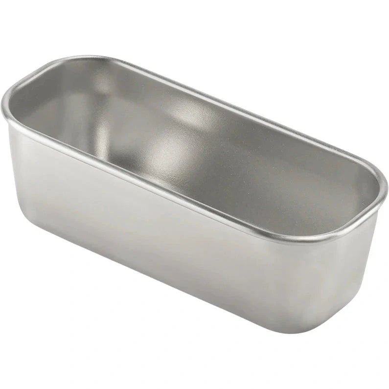 Klean Kanteen snackboks 295 ml sølv i rustfritt stål, sett fra siden med åpen topp