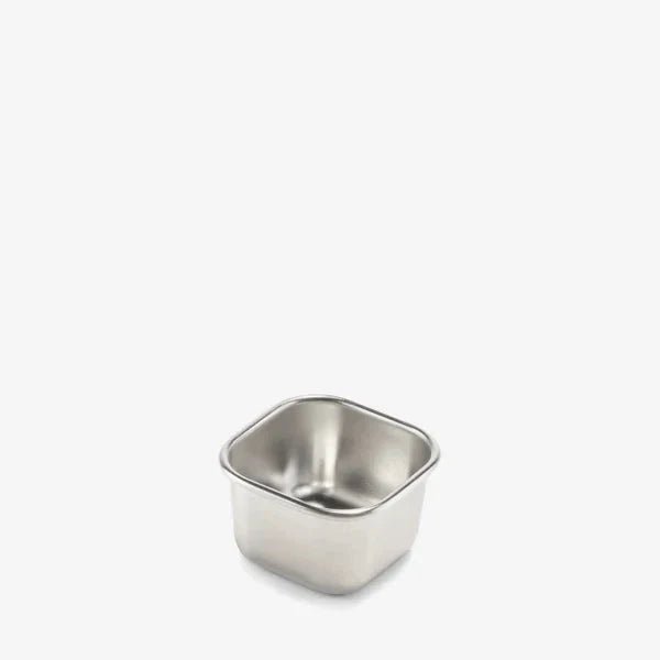 Klean Kanteen Half Snack snackboks 83 ml i rustfritt stål, sett fra siden uten lokk