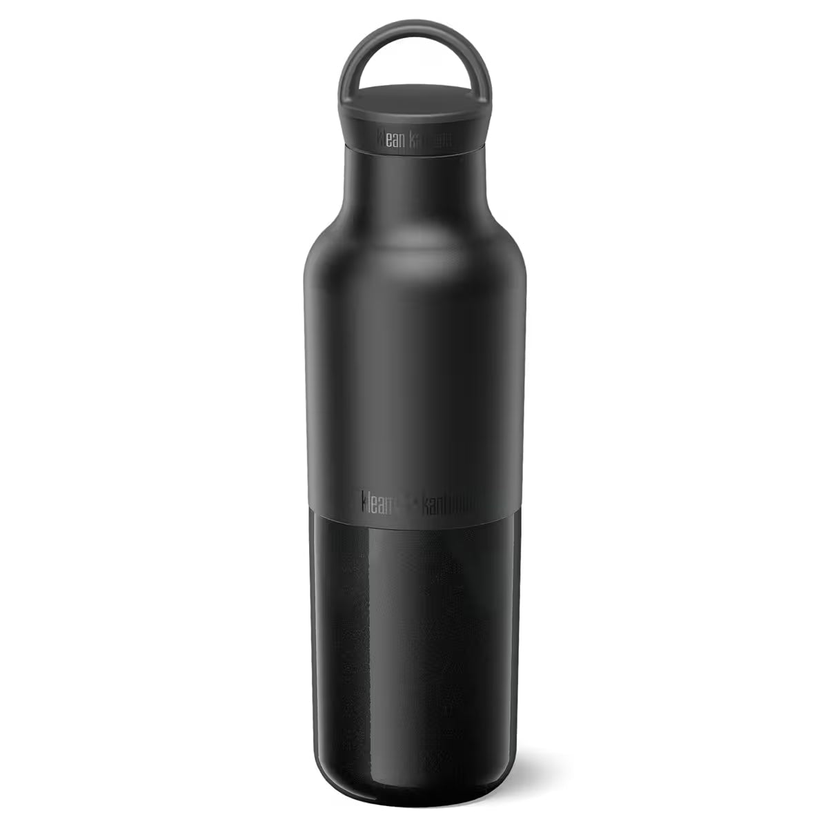 Klean Kanteen Termoflaske 592 ml i svart rustfritt stål med praktisk bærehåndtak