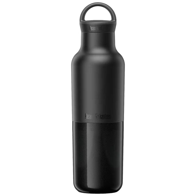 Klean Kanteen Termoflaske 592 ml i sort rustfritt stål med bærehåndtak for alle produkter Suztain.no