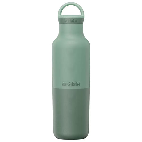 Klean Kanteen Termoflaske 592 ml Iceberg grønn i rustfritt stål, sett fra siden med to fargenyanser