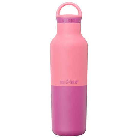 Klean Kanteen termoflaske 592 ml Pink Lemonade i rustfritt stål, med rosa og lilla fargeblokkering