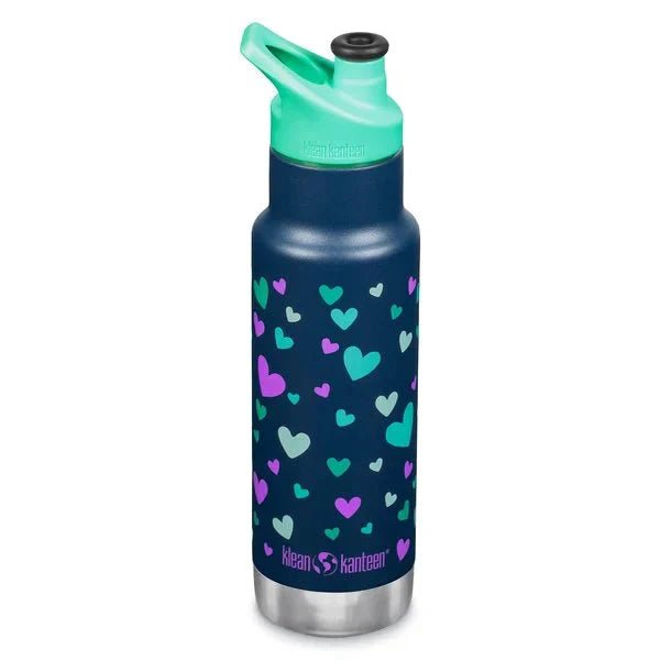 Klean Kanteen Thermos Drikkeflaske Barn 355ml - Navy Hearts - Suztain.no 