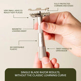 Leaf Shave Twig single edge-barberhøvel, Black (3)