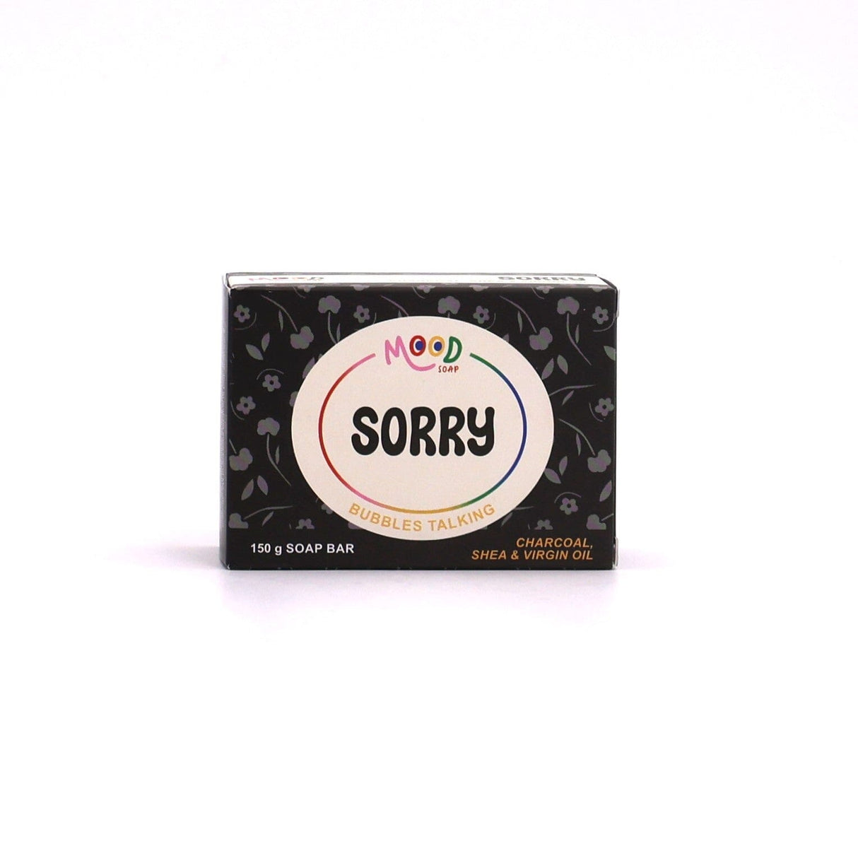 MoodSoap såpe - SORRY - Kull,  Shea & Virgin Oil - 150g - Suztain.no 