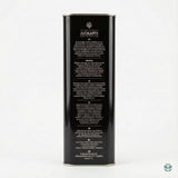 Protogerakis Økologisk Extra Virgin Olivenolje 3 L i svart metallkanne med tekst på flere språk