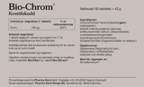 Pharma Nord Bio-Chrom ChromoPrecise 100 µg, bakside av esken med 60 tabletter og innholdsfortegnelse