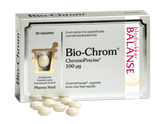 Pharma Nord Bio-Chrom ChromoPrecise 100 µg, eske med 60 tabletter og hvite tabletter foran