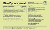 Pharma Nord Bio-Pycnogenol, bakside av esken med 90 tabletter og innholdsfortegnelse