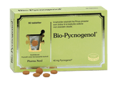 Pharma Nord Bio-Pycnogenol, eske med 90 tabletter og rødbrune tabletter foran