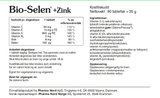 Pharma Nord Bio-Selen+Zink, bakside av esken med 90 tabletter og innholdsfortegnelse