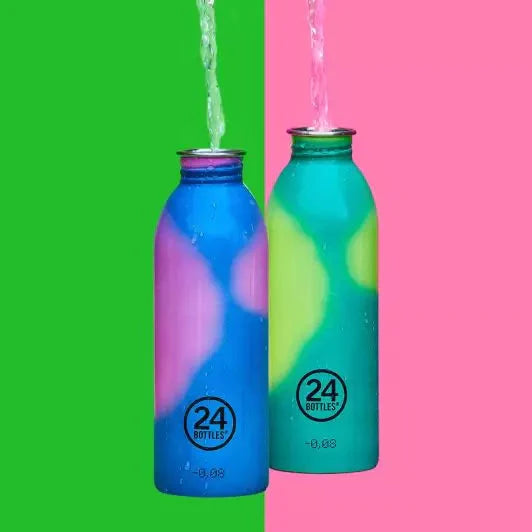 24 Bottles Urban Drikkedunk 500 ml - Reactive Pink / Blue - Suztain.no 