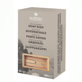Suztain Såpeholder i økologisk bambus med naturlig tretekstur på produkteske