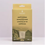 Suztain plastfrie shotglass 48 stk i komposterbar emballasje med naturmotiv