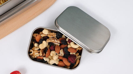 Suztain Snackboks stål - Stor 340 ml