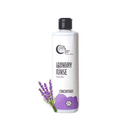 Terra Gaia Skyllemiddel 500ml Lavendel i plastflaske, med lavendelblomster på etiketten