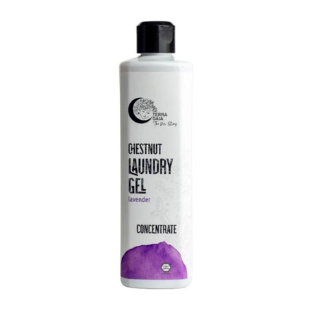 Terra Gaia vaskemiddel 500ml Lavendel i plastflaske, sett forfra med hvit bakgrunn