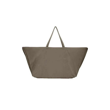 The Organic Company Big Long Bag veske leire i bomull, sett forfra med håndtakene opp