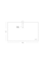 The Organic Company Big Waffle Badematte Naturlig Hvit i bomull, størrelsesguide som viser 55x80 cm