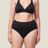 WUKA Bikini Swim Menstruse - High Waist - Sort - Suztain.no - 1